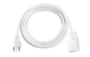 Kunststoff-Verlängerungskabel, 10m, weiss 10m, weiss, 3-polig, T12/T13, 1.5mm2
