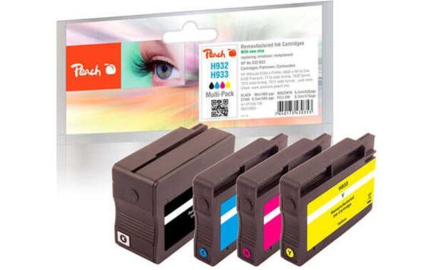 Peach Tinte HP Nr. 932/933 Multpack 1x bk 16ml je 1x  c, m, y 8.5ml