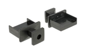 599303 - Mediatech Delock USB-A Port Staubschutz, 10Stück Zum Schutz von USB-Ports, schwarz,mit Griff