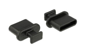 599305 - Mediatech Delock USB-Typ-C Staubschutz, 10 Stück Zum Schutz von USB-Ports, schwarz,mit Griff