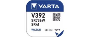 VARTA Knopfzelle V392, 1.55V, 10Stk vergl. Typ 392 / SR41