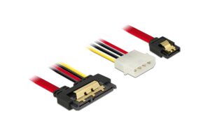 Delock SATA Kabel & Molex Strom, 30cm mit Metalclips für zuverlässiges einrasten kaufen Schweiz | Mediatech.ch