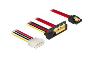 Delock SATA Kabel & Molex Strom, 30cm, gew. mit Metalclips für zuverlässiges einrasten kaufen Schweiz | Mediatech.ch