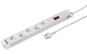 601655 - Mediatech STEFFEN STEBA TWIST Steckerleiste 5xT13 weiss, mit Schalter, 3m Kabel kaufen Schweiz | Mediatech.ch