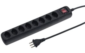 601683 - Mediatech STEFFEN POWER EASY Steckerleiste 8xT13 schwarz, mit Schalter, 1.5m Kabel kaufen Schweiz | Mediatech.ch