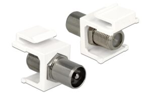 Delock Keystone Modul IEC - F, 75Ohm IEC Stecker - F-Buchse, weiss kaufen Schweiz | Mediatech.ch