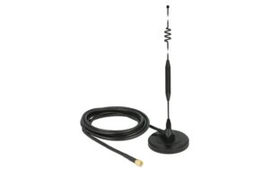 Delock LTE & LoRa Antenne, 6dBi, Magnetfuss SMA Anschluss, 0.8-2.4Ghz, 3m Kabel,Outdoor