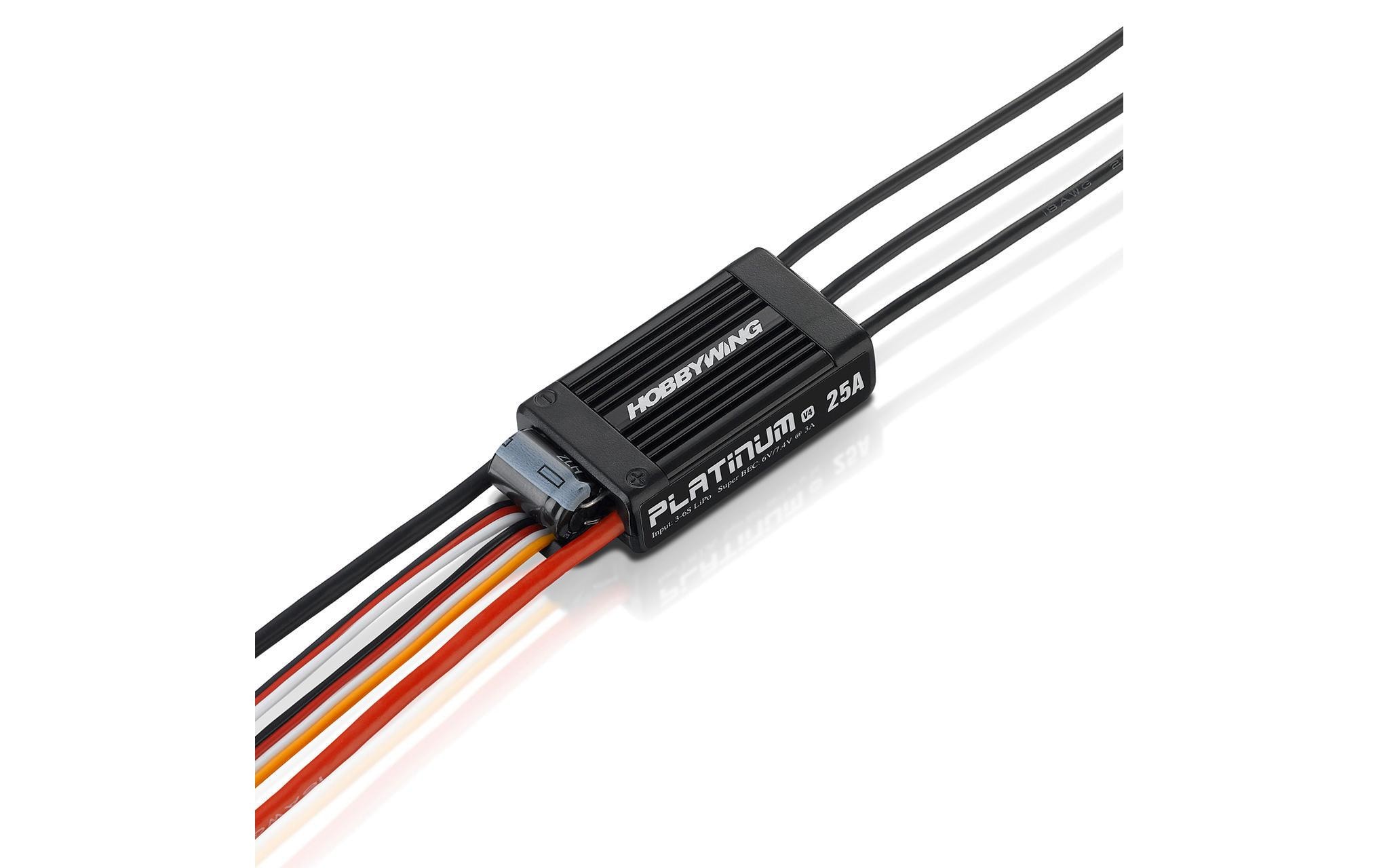 Hobbywing Platinum Pro 25A V4 3-6s BEC 7A BL-Regler für Flugzeuge und Helis kaufen Schweiz | Mediatech.ch
