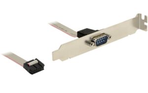 Seriel 1 Ports Seriell RS-232 Bracket Full Hight, 1:1 Belegung, 27cm Kabel