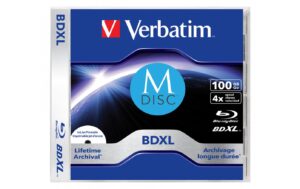 Verbatim BD-R M-DISC 100GB 1er Pack bis 4-fach, bedruckbar, Jewelcase