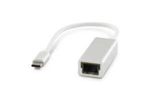 LMP USB-C zu RJ-45 Netzwerkkarte Aluminium Gehäuse, 1Gbps, Silber