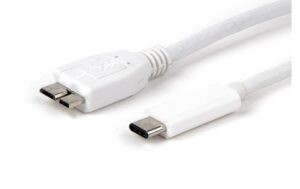 LMP USB3.0 TypC -  MicroB Kabel, 1m 5Gbps, weiss, bis 3A Strom