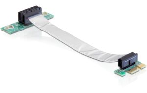 Delock PCI-Express Riserkarte, x1 zu x1 13cm Kabel flexibel, links gewinkelt