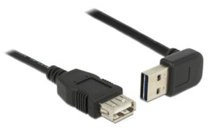 623091 - Mediatech Delock USB2.0-Kabel Easy A-A: 0.5m, schwarz A Stecker nach oben oder unten gewinkelt kaufen | Mediatech.ch