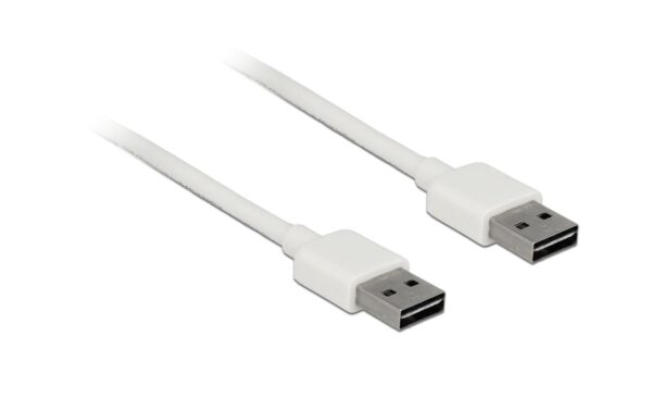 Delock USB2.0-Kabel Easy A-A: 2m, weiss Beide Stecker beidseitig einsteckbar kaufen | Mediatech.ch