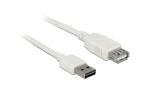 USB2.0-Verlängerungskabel Easy, 1m, weiss A Stecker beidseitig einsteckbar