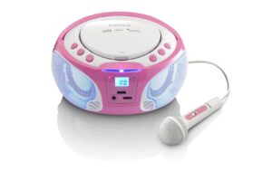 Lenco SCD-650 CD-Player, Pink Lichteffekt, USB, Mikrofon kaufen Schweiz | Mediatech.ch