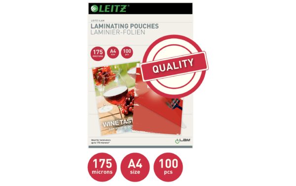 627376_2 - Mediatech Leitz Heisslaminierfolien A4 175 mic, 100 Stück