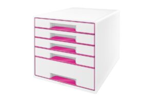 Leitz WOW CUBE pink metallic, 5 Schubladen