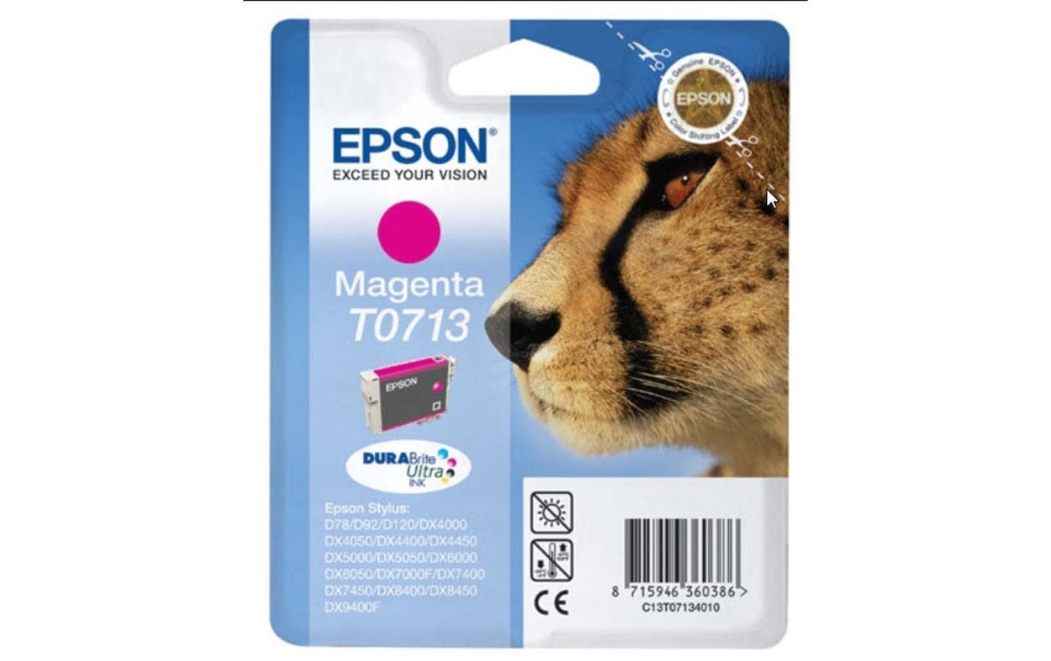629828 - Mediatech Tinte Epson C13T07134011 magenta, 5.5ml zu Stylus DX6000/D78/DX4000/4050, 485 Seite kaufen Schweiz | Mediatech.ch