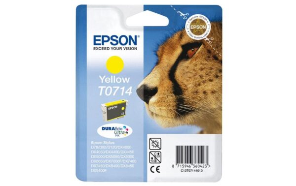 Tinte Epson C13T07144012 gelb, 5.5ml zu Stylus DX6000/D78/DX4000/4050, 415 Seite kaufen Schweiz | Mediatech.ch
