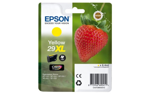 629869 - Mediatech Tinte Epson C13T29944012,yellow, 450 S Expression Home XP-332, XP-235, XP-432/435