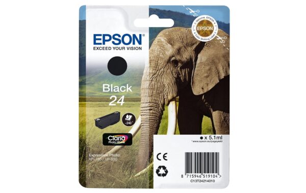 Tinte Epson C13T24214012 Nr.24, schwarz Expression Photo XP-750, XP-850 kaufen Schweiz | Mediatech.ch