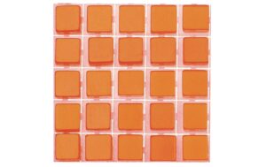 Glorex Mosaiksteine selbstklebend orange 5 x 5 mm, 119 Stück