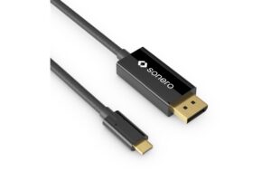 Sonero USB-C - Displayport Kabel, 2m Schwarz, Auflösung bis 3820 x 2160 @ 60 Hz