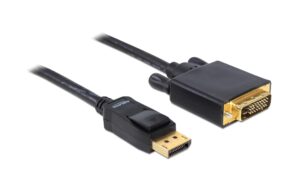 Delock, Kabel DisplayPort - DVI-D, 2 m Schwarz, Auflösung bis 1920 x 1200 @ 60 Hz