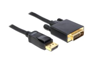 Delock DisplayPort - DVI-D Kabel, 3m Schwarz, Auflösung bis 1920 x 1200 @ 60 Hz