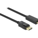Delock DisplayPort - HDMI Kabel, 5m Schwarz, Auflösung 1920x1200@60 Hz, passiv