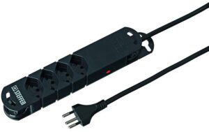 STEFFEN Steckerleiste STEBA VARIABL, 4xT13 5m Kabel, schwarz, Reset-Knopf, mit Magnet kaufen Schweiz | Mediatech.ch