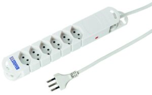 STEFFEN Steckerleiste STEBA VARIABL, 6xT13 3m Kabel, weiss, Reset-Knopf, mit Magnet kaufen Schweiz | Mediatech.ch