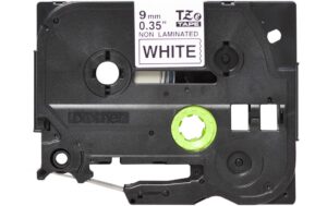 Brother P-touch Schriftband TZE-N221 nicht laminiert,schwarz auf weiss, 9mm, 8m