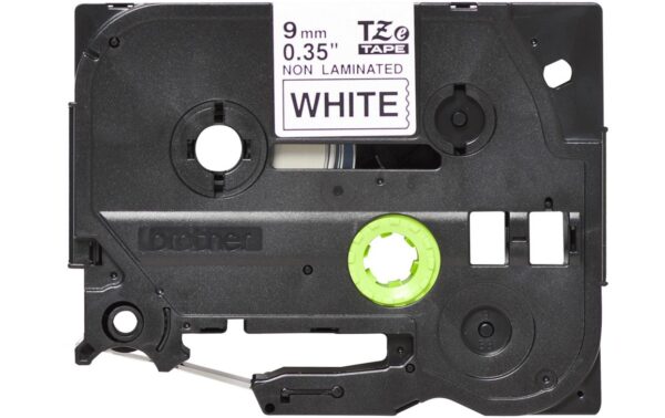 637025 - Mediatech Brother P-touch Schriftband TZE-N221 nicht laminiert,schwarz auf weiss, 9mm, 8m