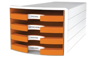 HAN Schubladenbox Impuls orange 4 Schubladen
