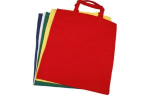 Creativ Company Tragetasche aus Baumwolle 38 x 42 cm, 5 verschiedene Farben