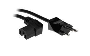 Apparatekabel C15 90°/Typ12, 2m H05VV-F 3G1.0, T12 montiert