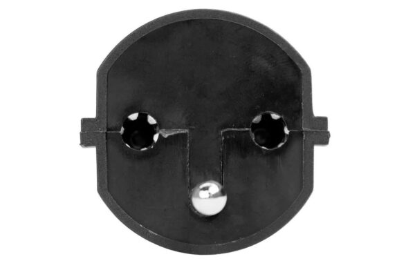 Fixadapter 3-Pol Deutsch auf Stecker CH T12 schwarz, CEE7 auf T12