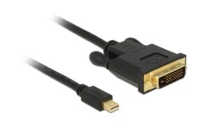 Delock Mini-Displayport - DVI-D, 2m Schwarz, Dual-Link, 1920x1200 mit 60Hz