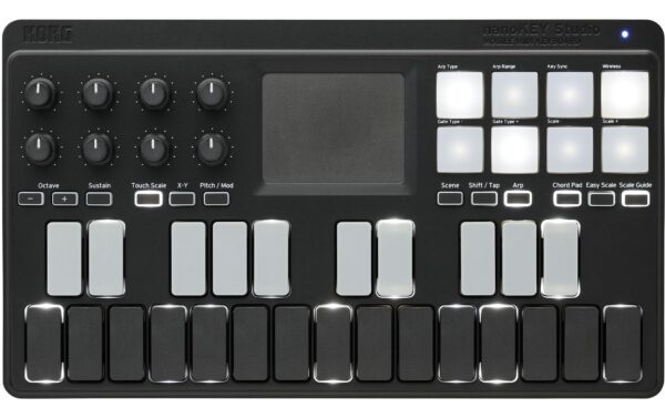 Korg nanoKEY Studio, schwarz USB-Controller, Bluetooth, 8Pads, schwarz kaufen | Mediatech.ch