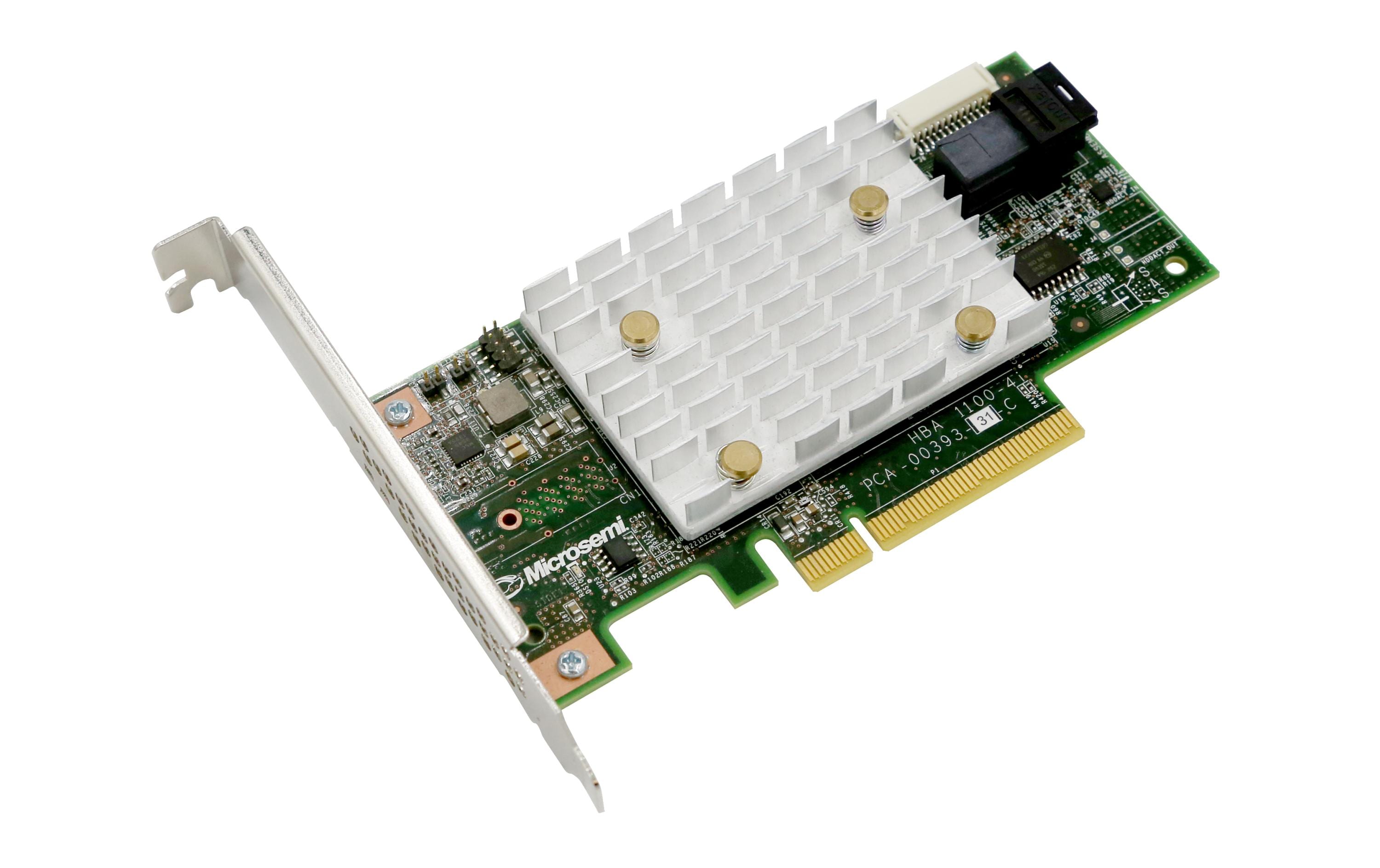 Adaptec HBA 1100-4I: PCI-Ex8 HBA-Kontroller 4 Port SAS3, 1 x SFF-8643, 1x  SFF-8644