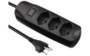 F.power Steckdosenleiste 3x T13 sw mit Schalter