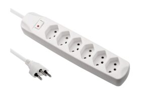 679470 - Mediatech F.power Steckdosenleiste 6xT13 1.5m ws 230V, H05VV-F 3G1.00, MS, weiss (5/25)