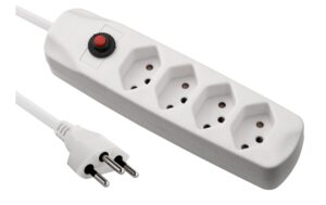 679476 - Mediatech F.power Steckdosenleiste 4xT13 1.5m ws 230V, H05VV-F 3G1.00, OS, weiss (5/25)