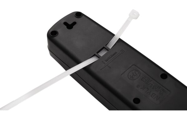 F.power Steckdosenleiste 7xT13 1.5m sw 230V, H05VV-F 3G1.00, OS, schwarz (5/25)