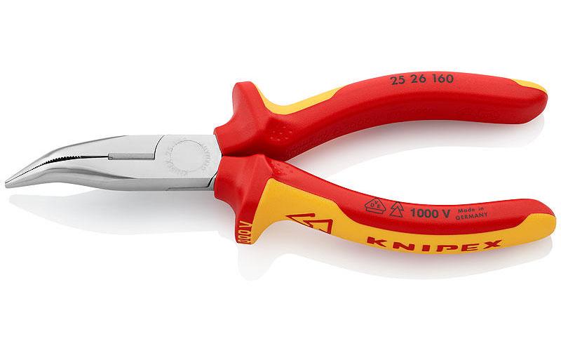 Knipex Flachrundzange mit Schneide verchromt VDE-geprüft 160 mm kaufen | Mediatech.ch