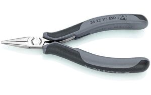Knipex Elektronik-Greifzange ESD spiegelpoliert 115 mm flach-runde Backen kaufen | Mediatech.ch