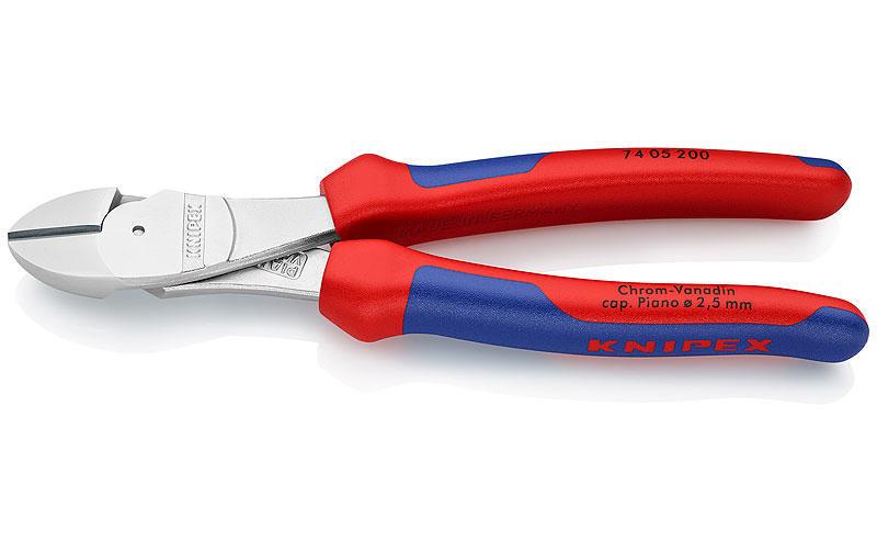 Knipex Kraft-Seitenschneider verchromt mit Mehrkomponenten-Hüllen 200 mm kaufen | Mediatech.ch